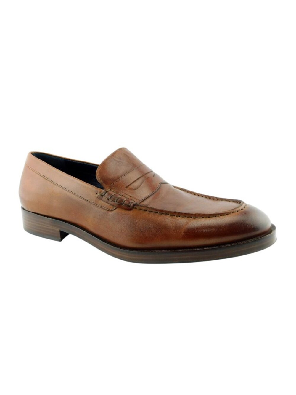 COLE HAAN Cognac Brown Leather Slip-on Penny Loafers Men's Shoes 11